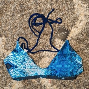 Zaful Water Print M Bikini Top